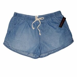 No Boundaries NWT Pull On Drawstring Light Weight Shorts Blue 614